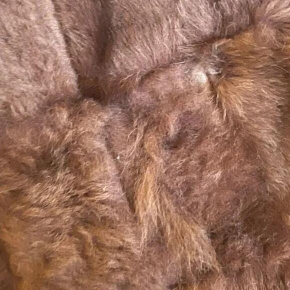 Vintage 1990s Faux Fur & Real Leather Patchwork Bucket Bag – Made in Spain - Picture 10 of 10